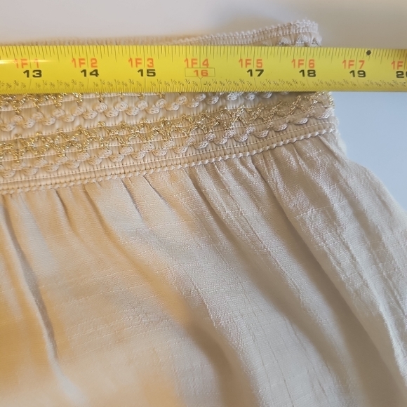 JM Collection Women's 1X Beige Metallic‎ Trim Casual Wide Leg Pants - Picture 8 of 12